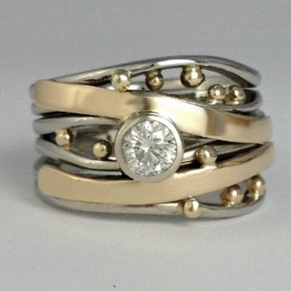 Vintage Ring mit Goldeinlage