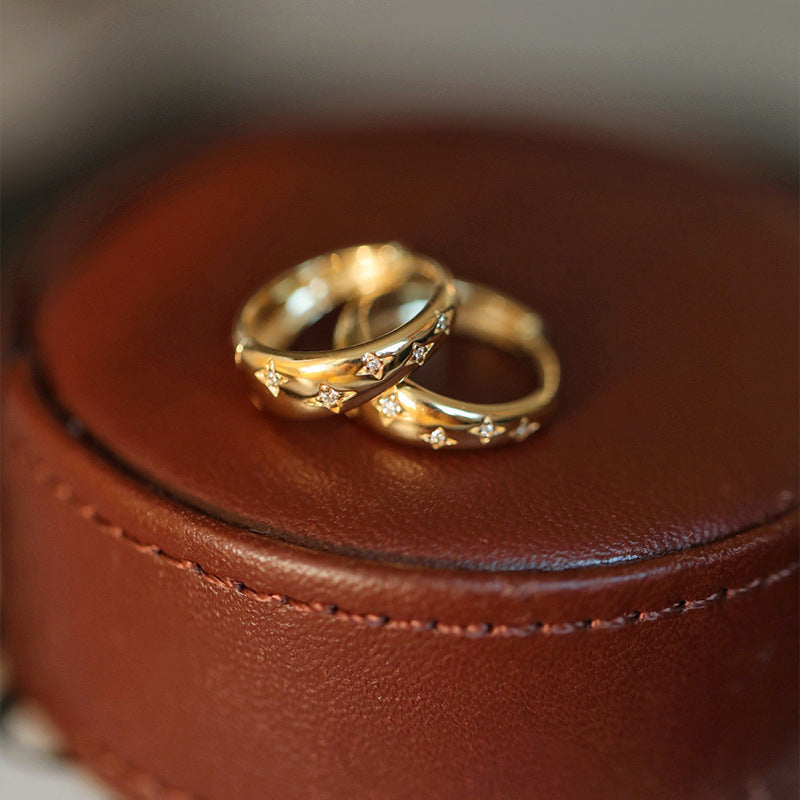 Luxuriöse Ohrringe in Gold und Silber