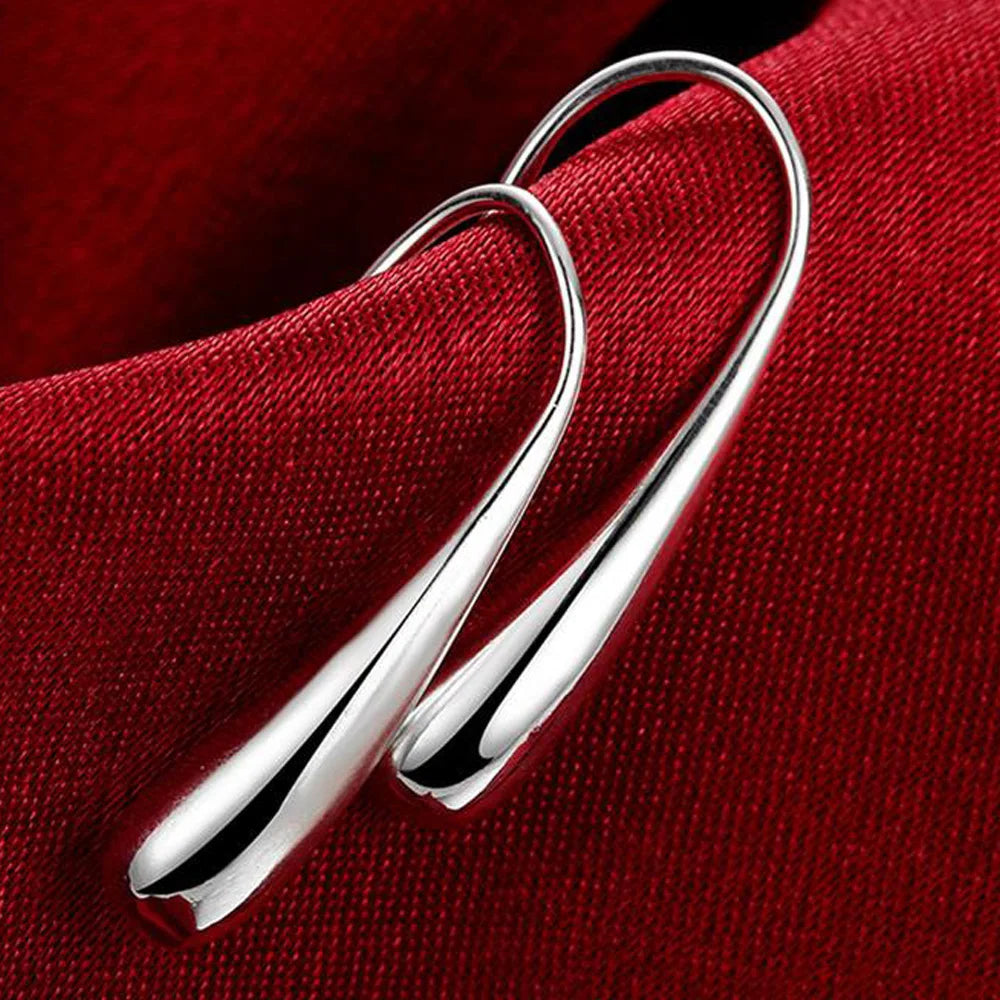 Tropfen-Creolen aus Sterlingsilber