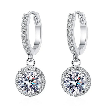 Ohrringe aus Sterlingsilber mit 1 Karat Moissanit