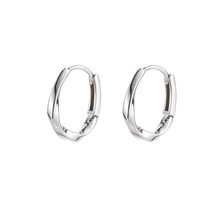 Runde Ohrringe aus Sterlingsilber mit Einlage