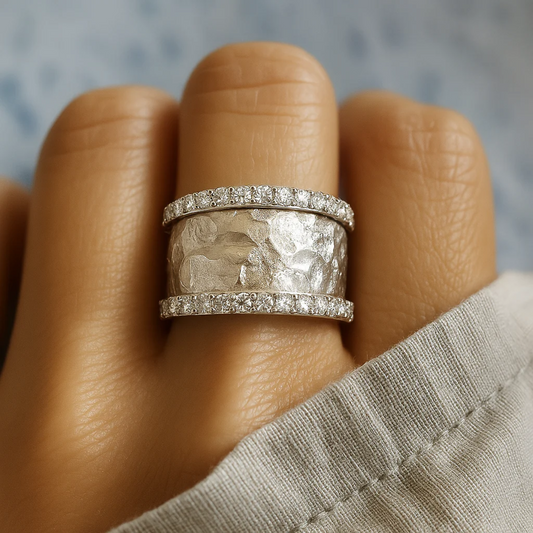 Vintage Silberring mit Zirkonia