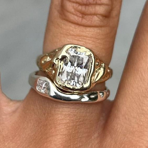 Ringset Leuchtend in Gold und Silber