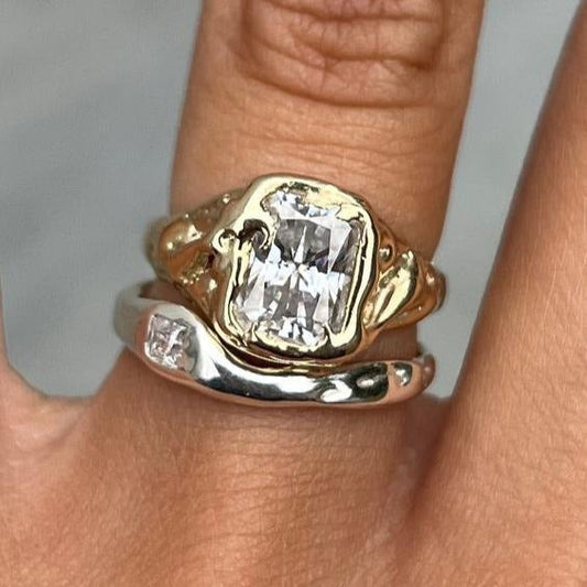 Ringset Leuchtend in Gold und Silber
