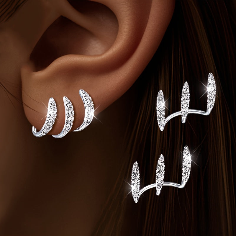 Elegante Ohrringe mit Strass und Drei-Krallen-Fassung