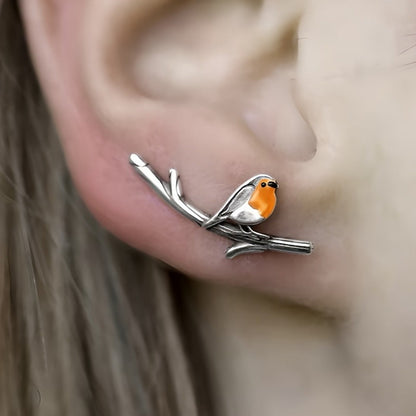 Ohrringe mit Vogel-Motiv