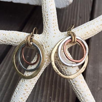 Vintage Ohrringe in Gold und Silber