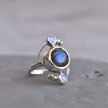 Ring Blauer Ozean mit elegantem Glanz